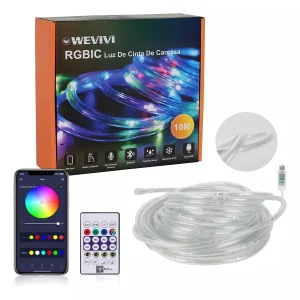 Tiras De Led Rgb Ic Bluetooth Ip65 10m App Usb Wevivi