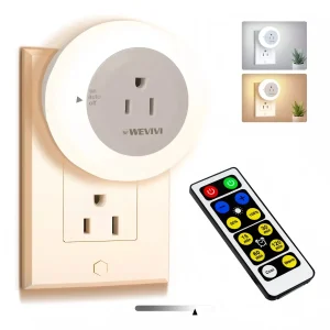 Luz Nocturna Con Enchufe Pared Lampara Led De Noche Wevivi
