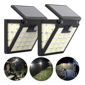 Lámpara De Pared Luz Solar Led Exterior Jardín Sensor Wevivi