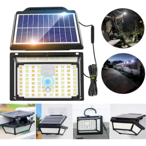 Solar Lámpara Exterior Jardín Led Luz Iluminación Foco Wevivi-1500MAH