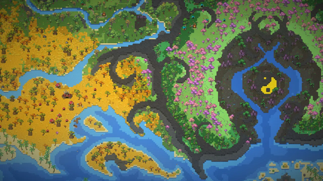 creating oceans mountains and forests