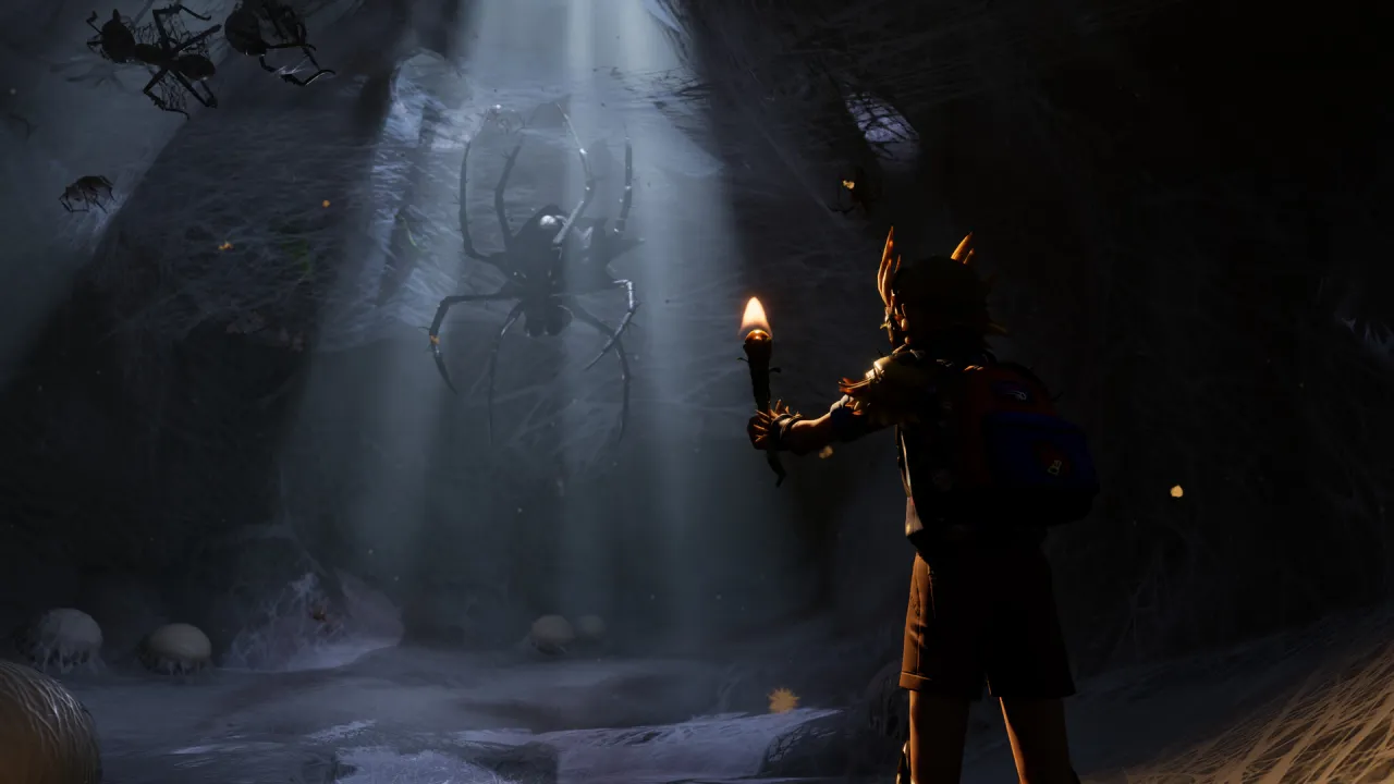 zip lines and mushroom structures