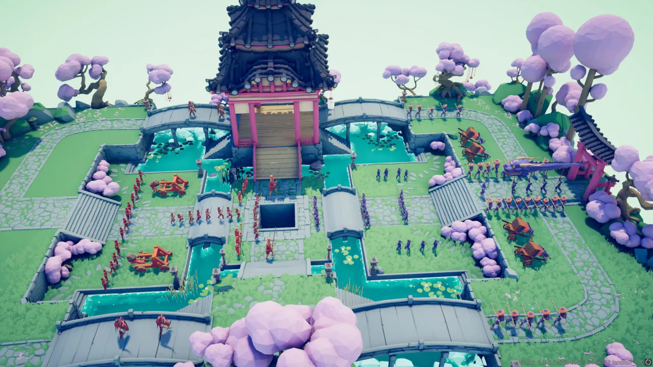 Samurai fighting knights physics