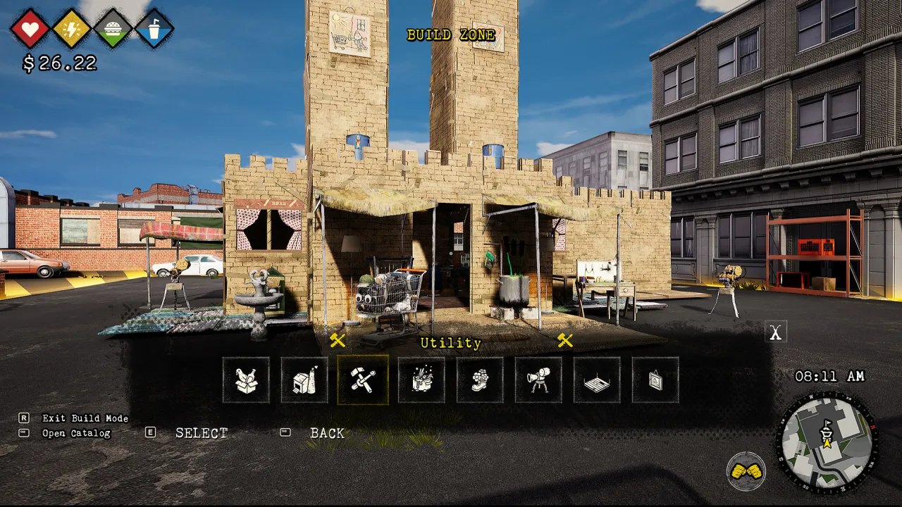 Drunk fighting and cardboard base