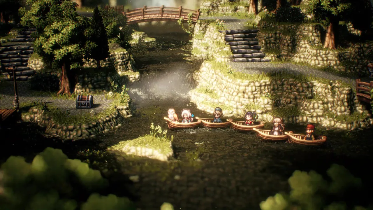 Octopath Traveler II Steam key - HD-2D stunning coastal town