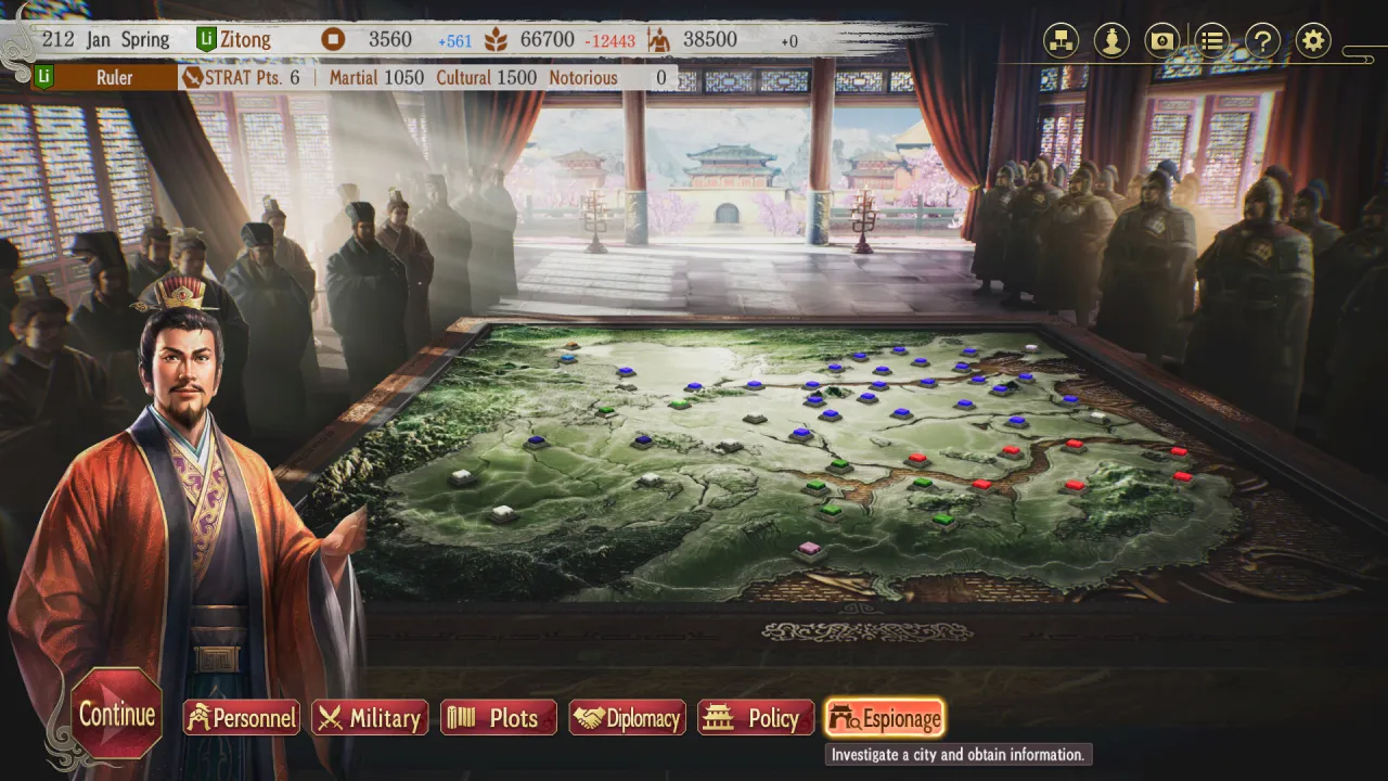 Romance of the Three Kingdoms 8 Remake Steam key - hero officer portrait and strategy map