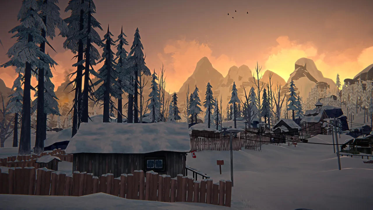 The Long Dark wolf encounter in snowstorm