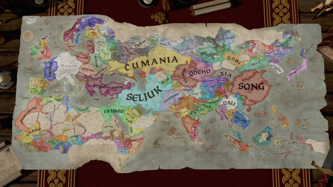 Crusader Kings III Steam key medieval dynasty map