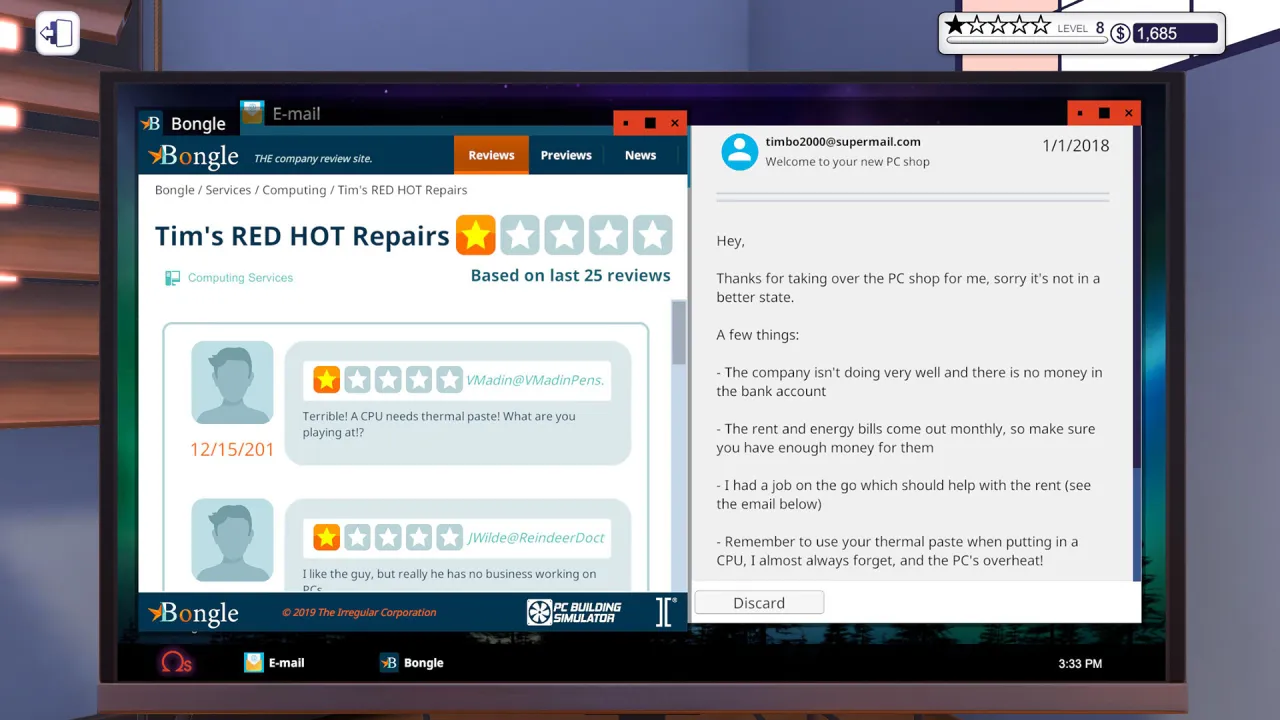 PC Building Simulator - Running benchmarks on fully assembled RGB gaming rig