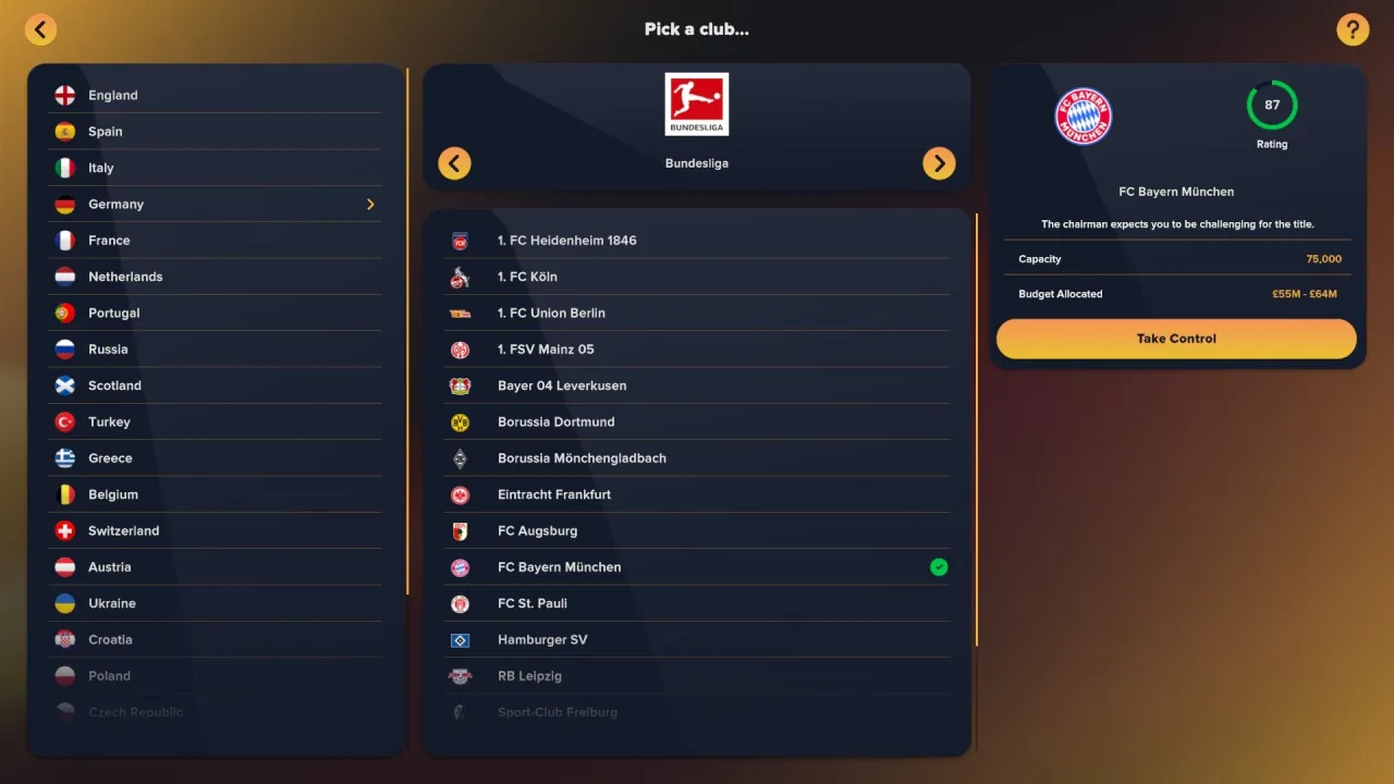 Football Manager 2026 squad planning screen