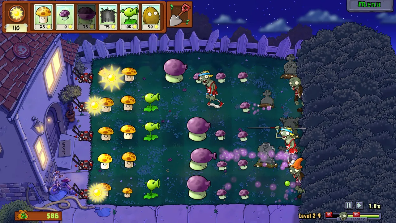 Upgraded HD plants and zombies battle