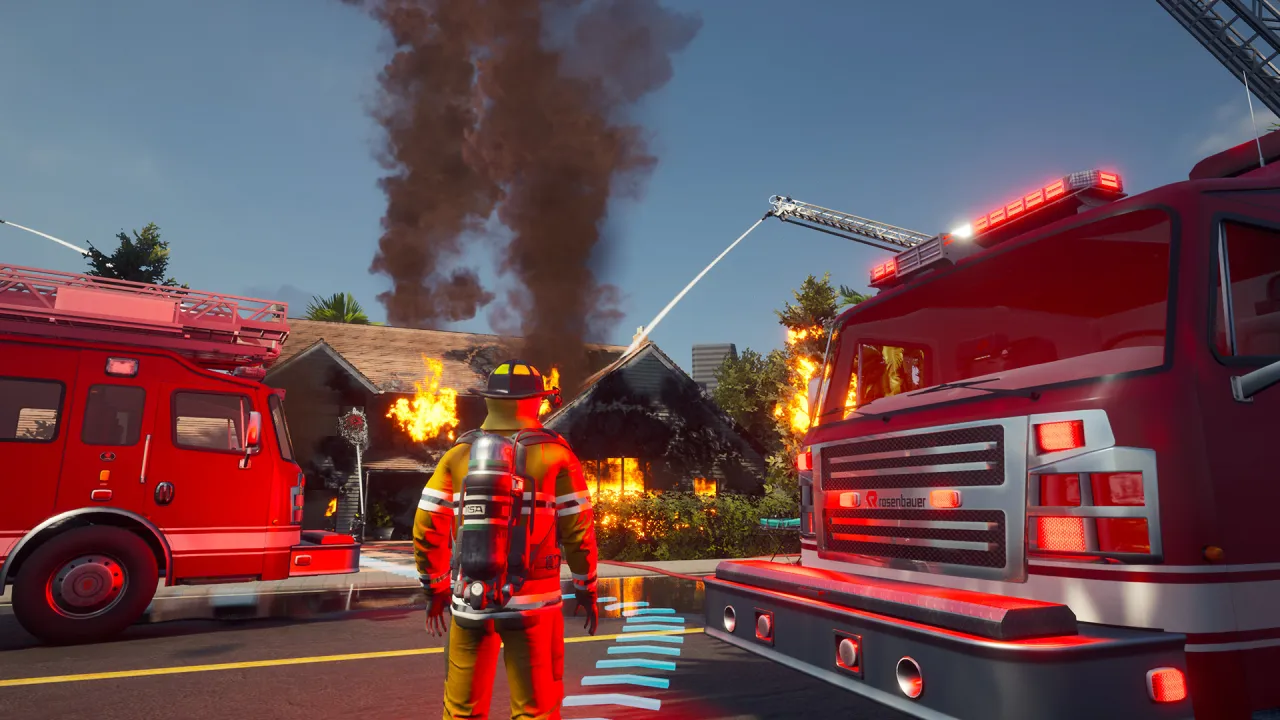 Firefighting Simulator Steam key using the fire hose