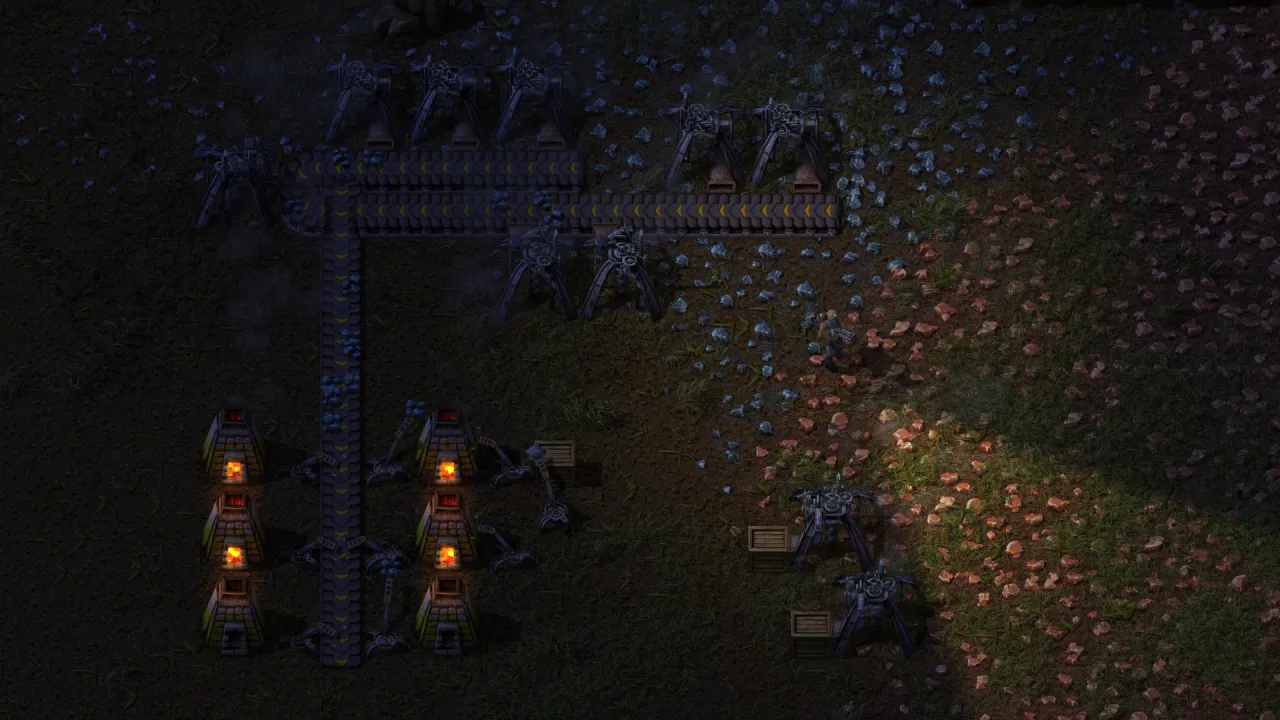 Factorio nuclear power and blue science setup