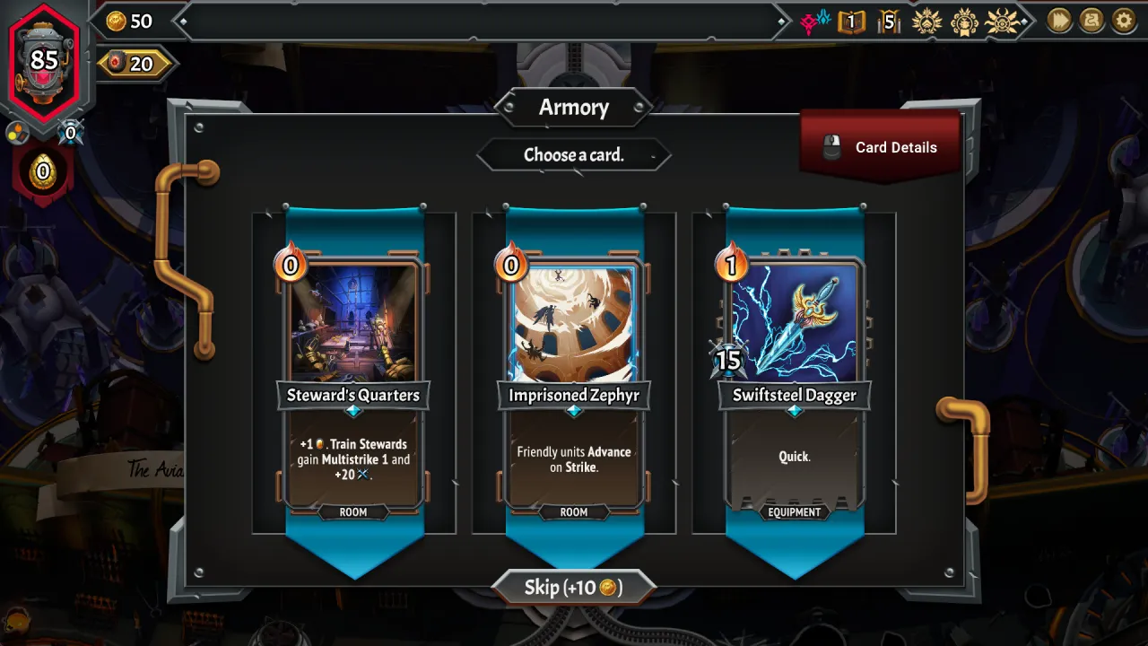 Monster Train 2 deck building and clan selection screen