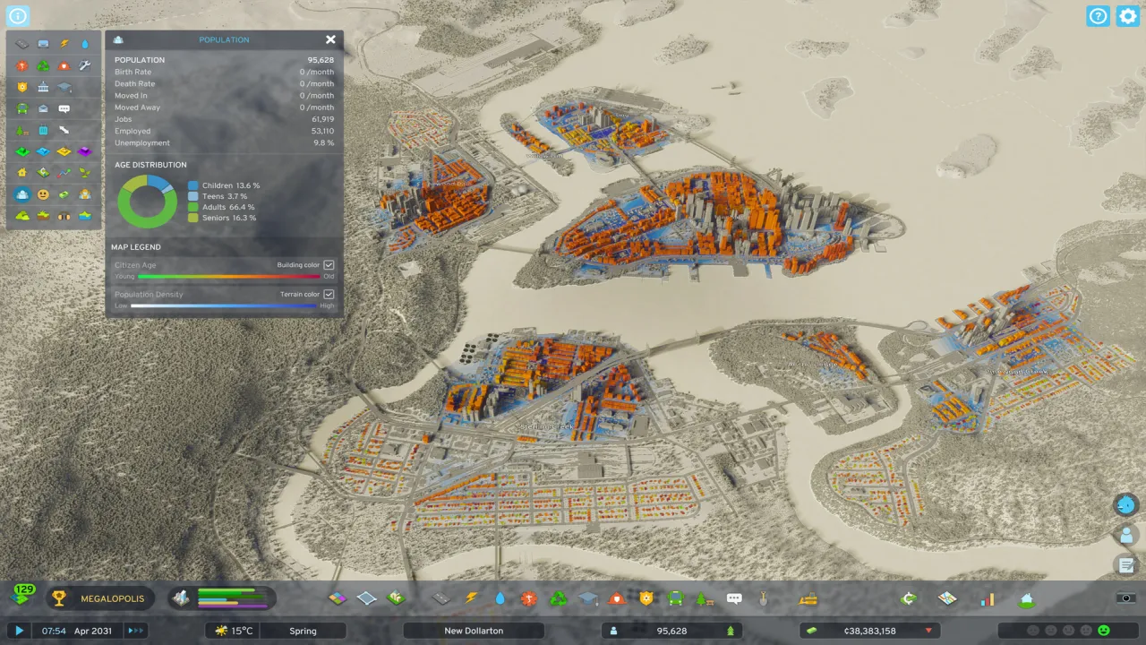 Cities: Skylines II detailed district zoning