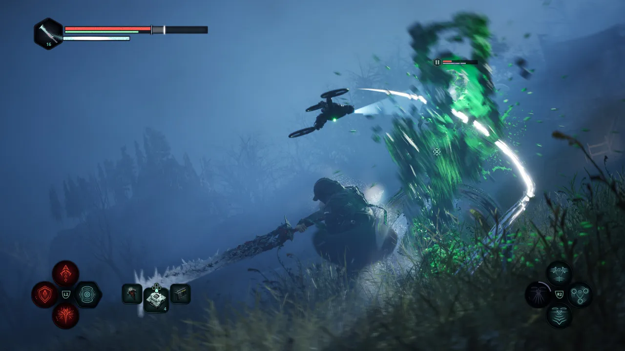 Facing grotesque biomechanical creatures