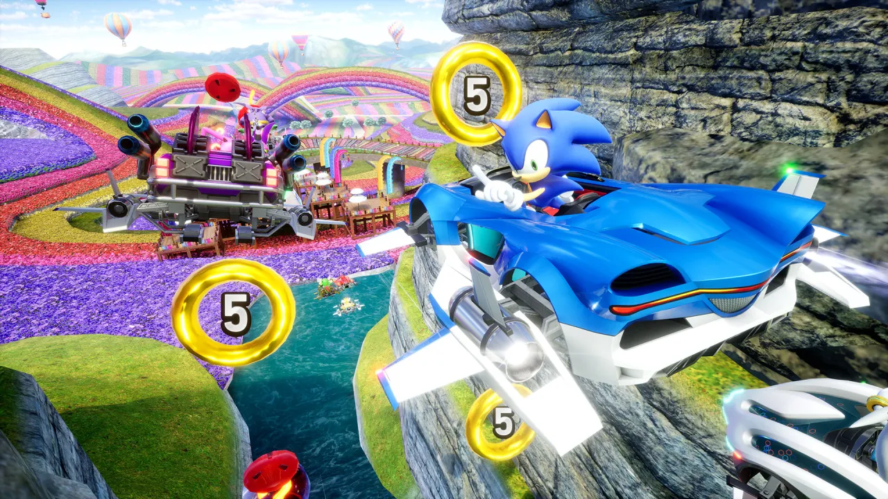 Sonic Racing CrossWorlds Steam Key drifting through Green Hill track