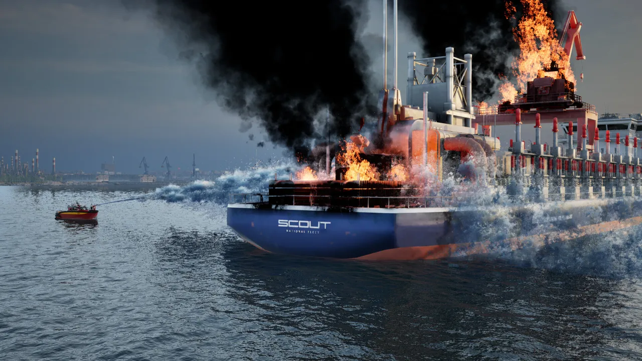 Sunset sailing in calm tropical waters