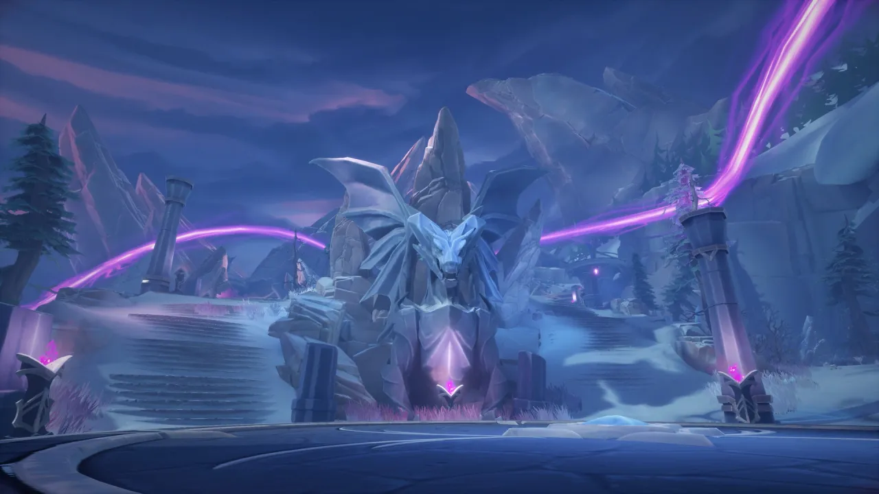 Mysterious lantern bearer in foggy forest