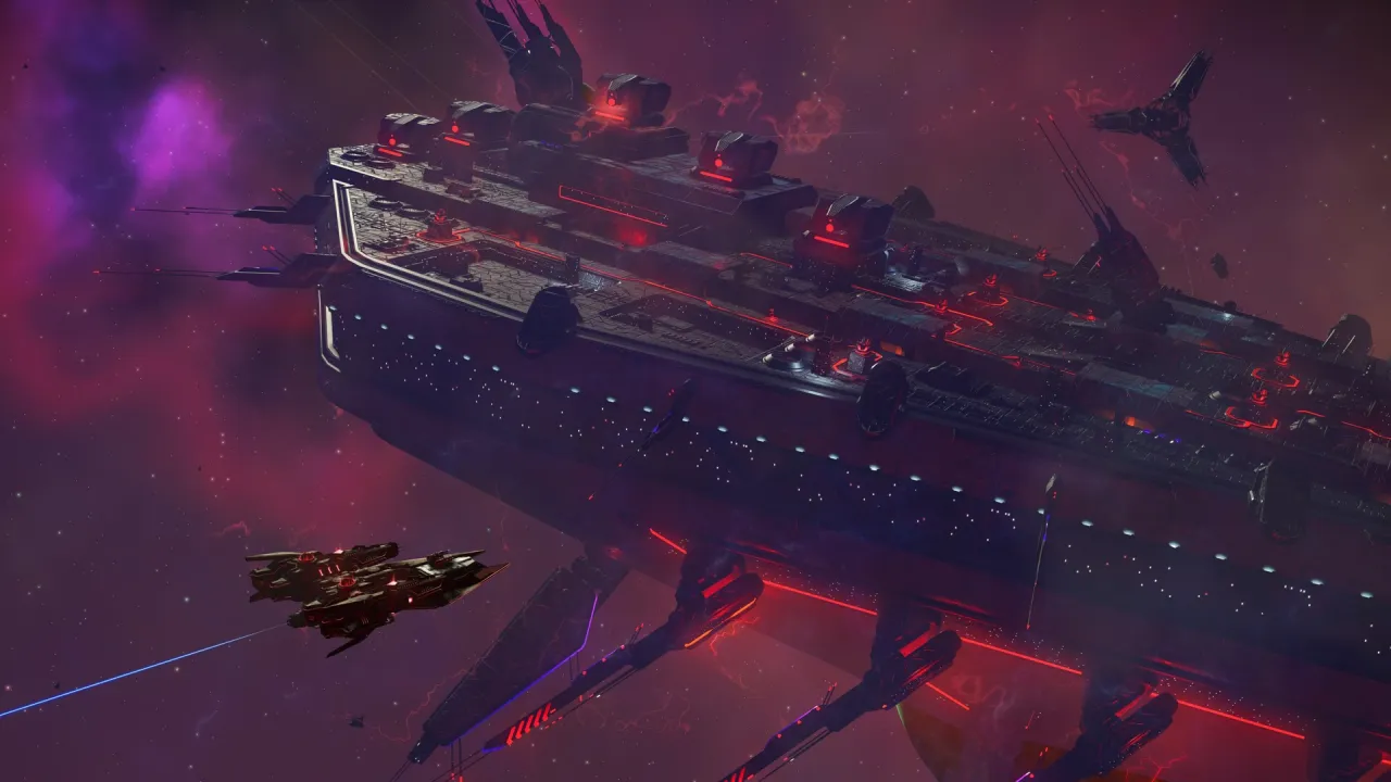 Freighter fleet and capital ship interior