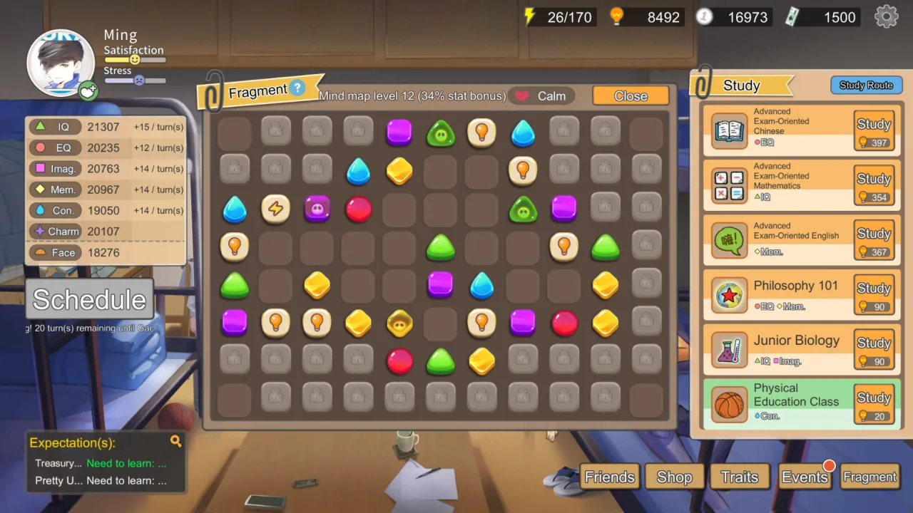 Exam score battle scene