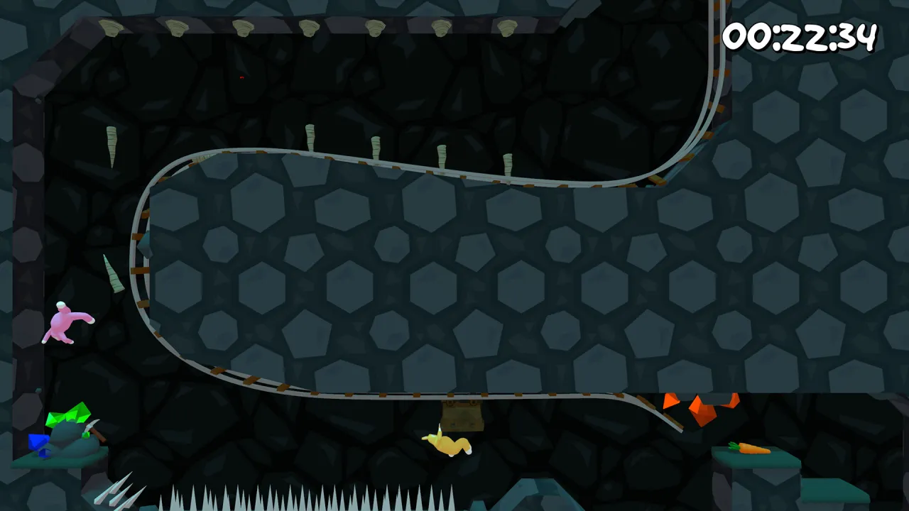 Colorful bunny costume levels