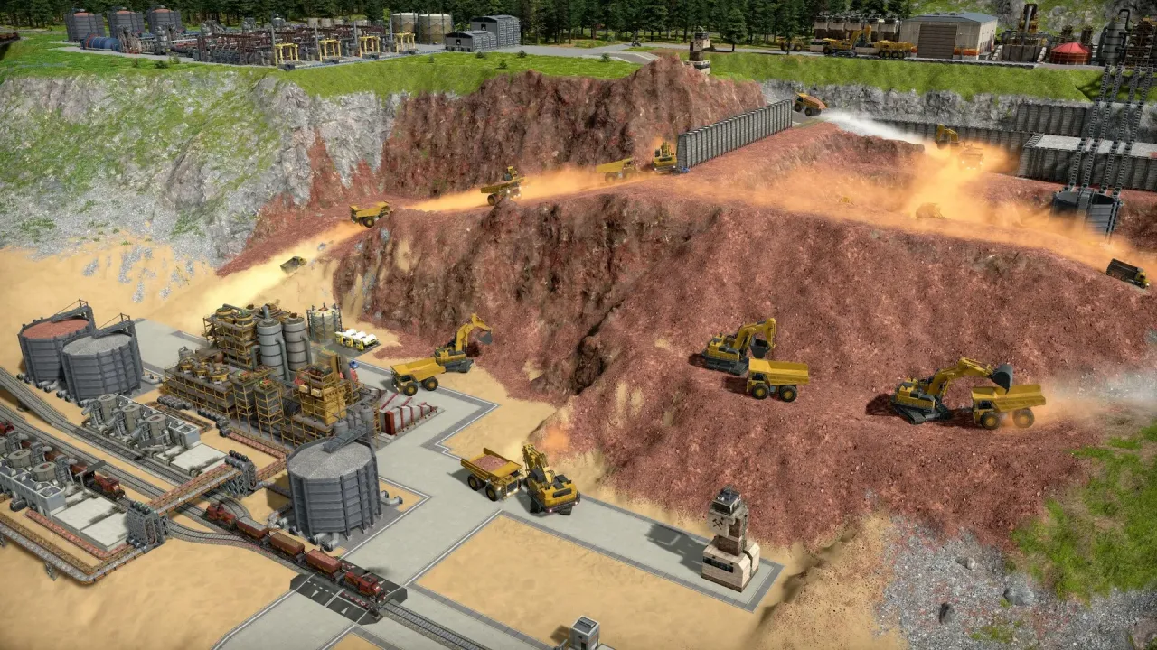 Captain of Industry mining operations and resource extraction