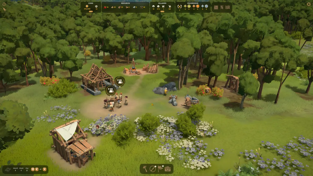 Foundation medieval city builder organic town growth