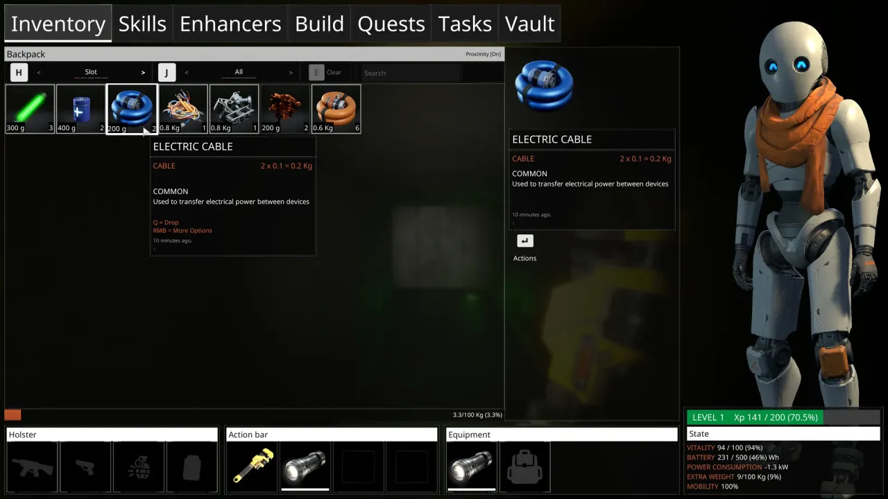 The Last Caretaker interacting with remnants of past inhabitants