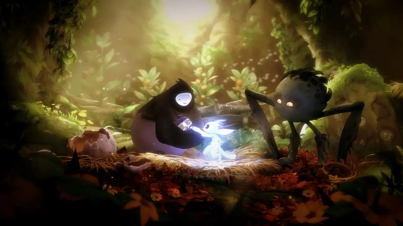 Ori and the Will of the Wisps beautiful hand-drawn forest exploration