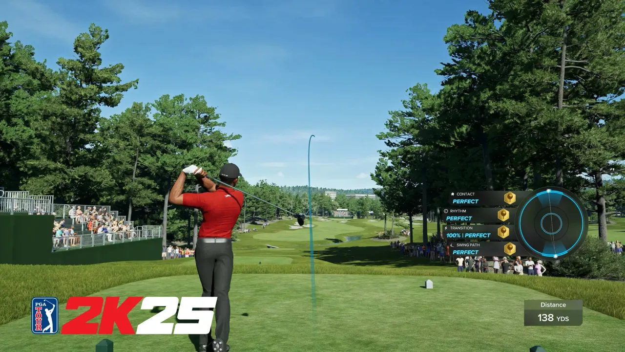 PGA 2K25 Steam Key - swinging on famous golf course