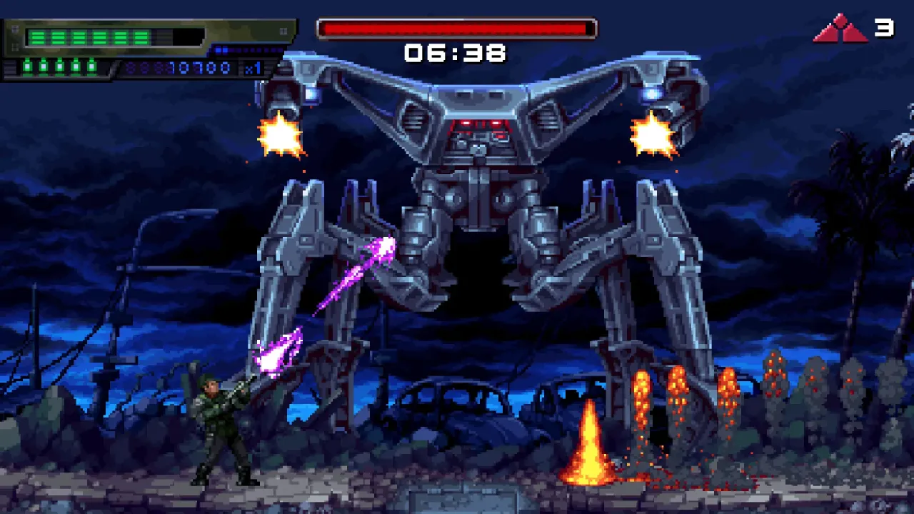 Terminator 2D No Fate pixel art run and gun action
