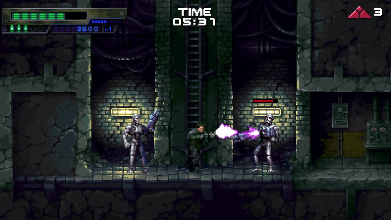 Terminator 2D No Fate weapon upgrades and power-ups