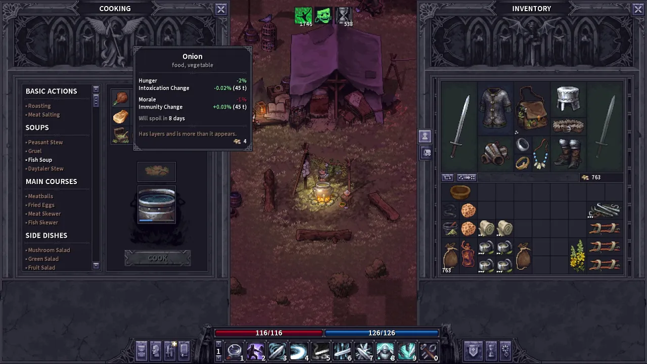 Stoneshard character progression and psychological effects