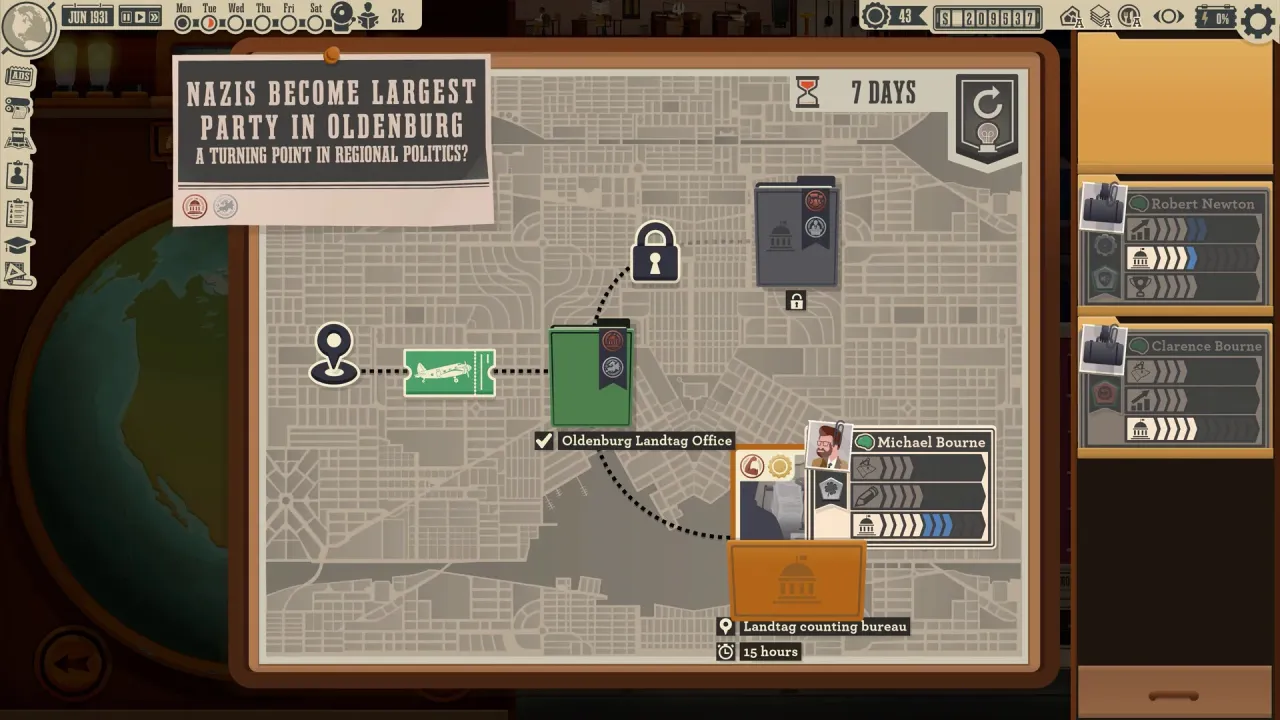 News Tower dealing with mobsters and political pressure