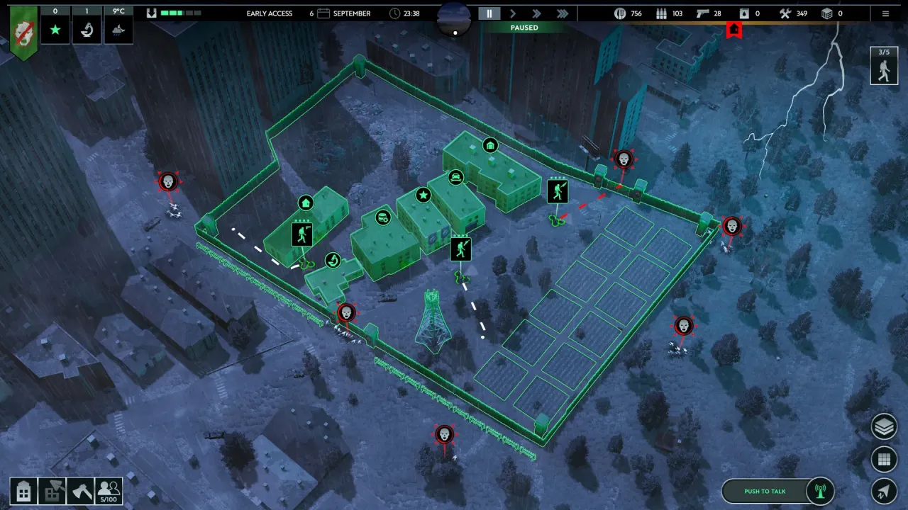 Infection Free Zone defense towers and barricades setup