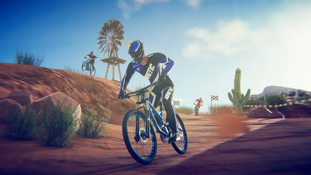 Descenders extreme downhill mountain biking action