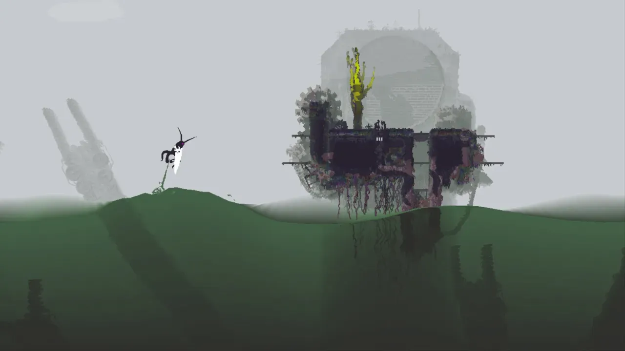 Rain World beautiful pixel art and atmospheric environments