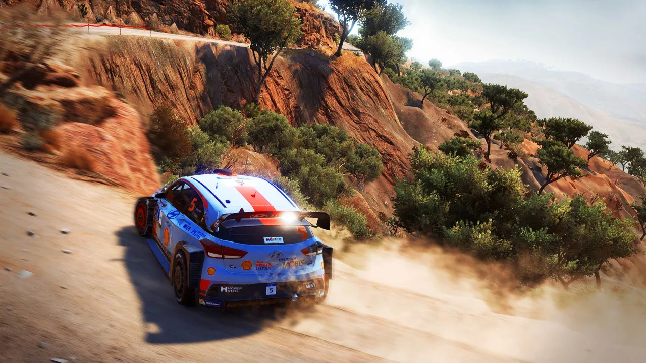 WRC 7 Steam Key - official rally car on dirt stage