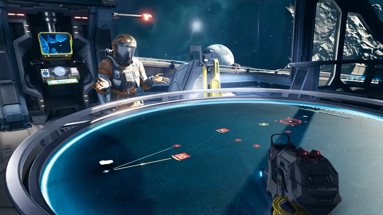 Space station docking and trading interface