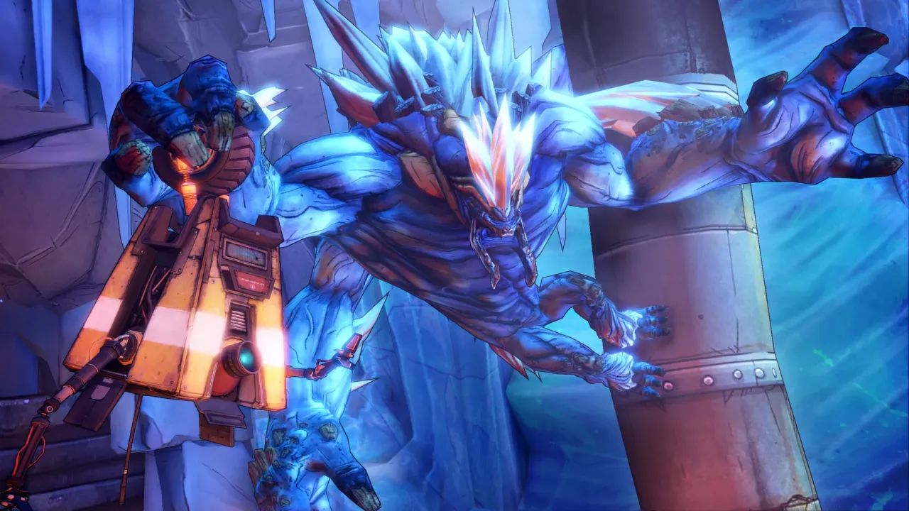 Intense shootout with bandits in a snowy wasteland