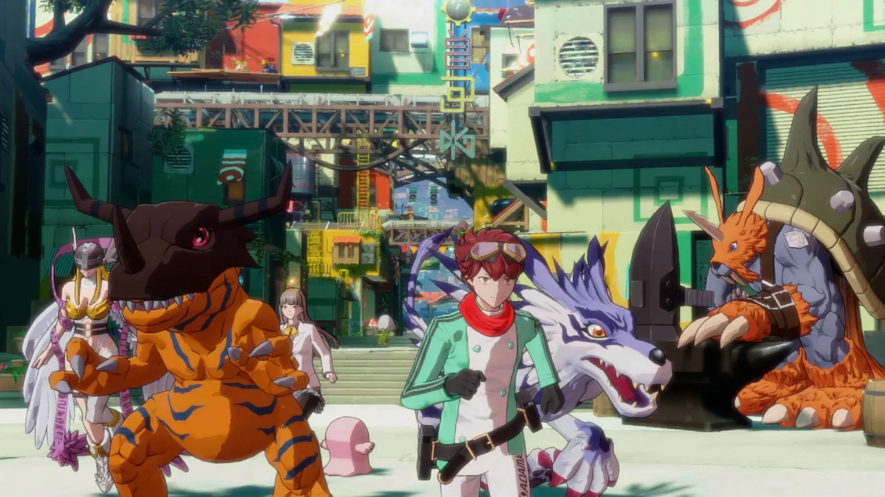 Digimon Story Time Stranger turn-based battle against powerful enemies