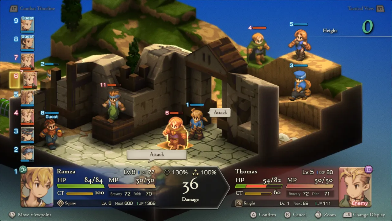 FINAL FANTASY TACTICS The Ivalice Chronicles grid-based tactical battle