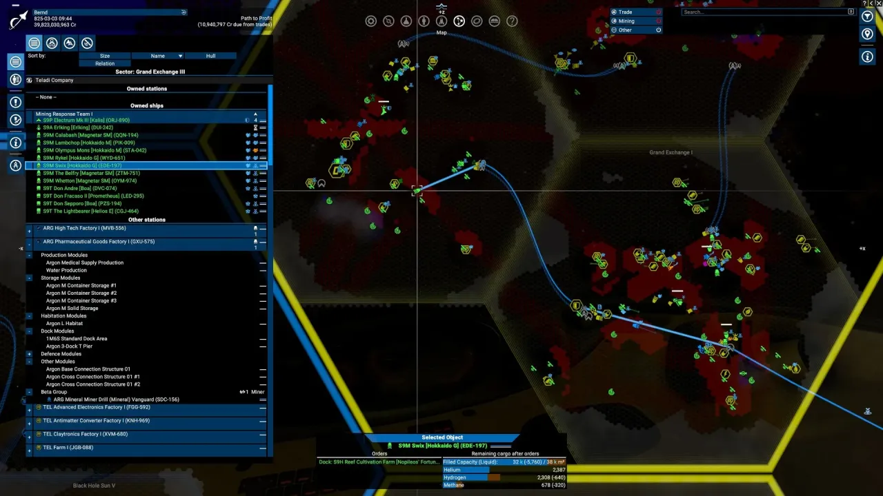X4 Foundations fleet battle with capital ships and fighters