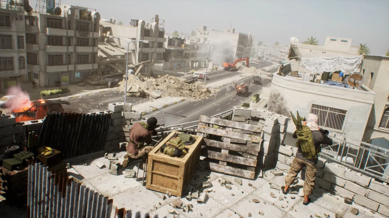 Squad team coordination and vehicle deployment gameplay