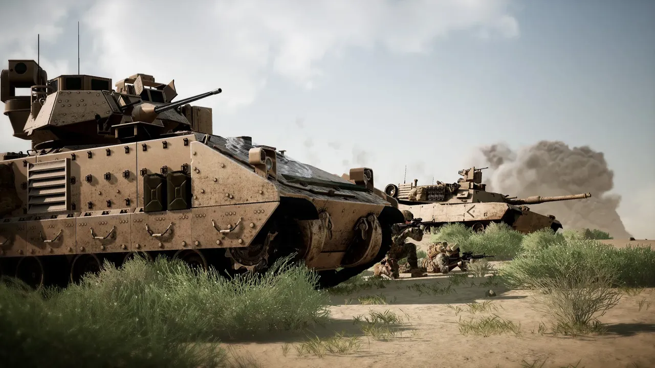 Squad intense urban close-quarters battle scenario