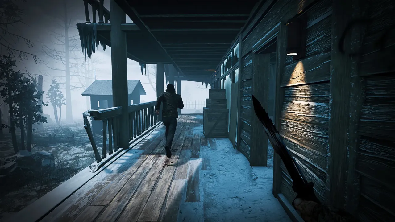 Strategic chase sequence between killer and survivor