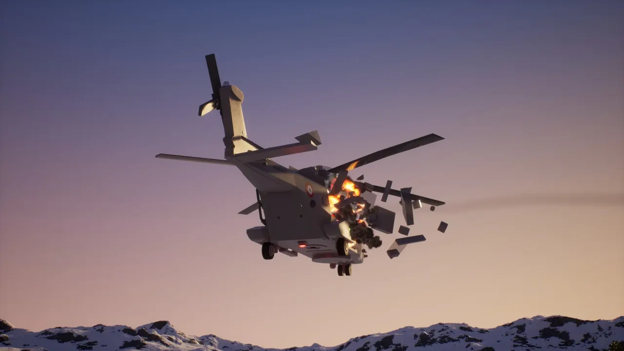 Realistic structural destruction and fire effects