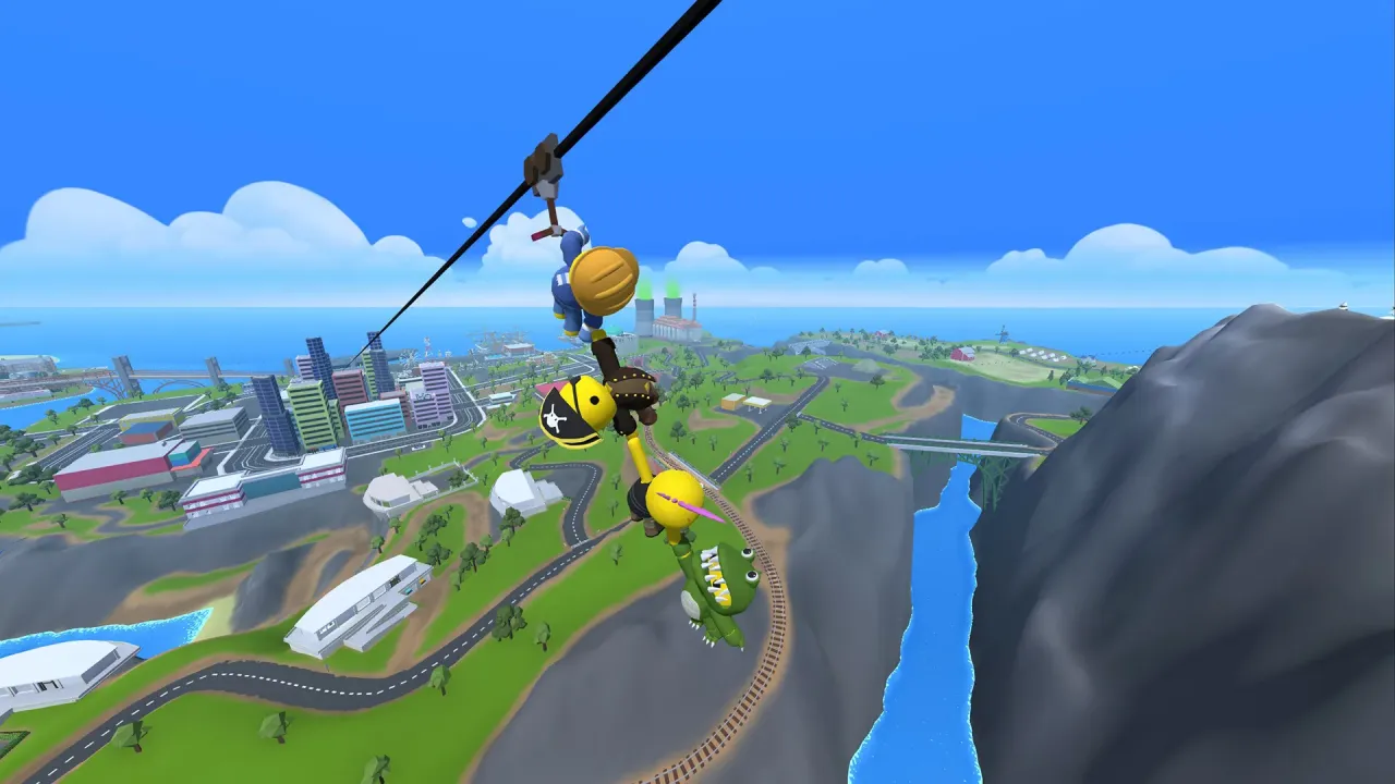 Fun physics based mini games with friends in a sandbox world