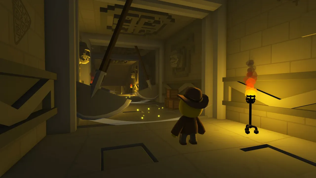 Wobbly characters driving custom vehicles through the city streets